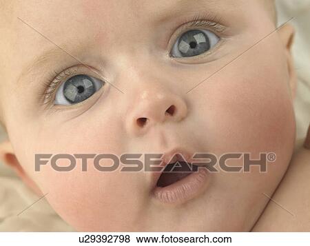 Stock Photo - Baby's face close up. Fotosearch