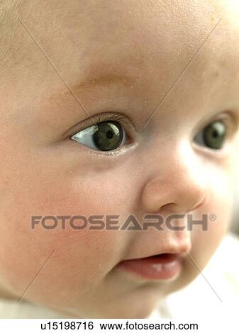 Baby's face close up View Large Photo Image Stock Photograph - Baby's face close up. Fotosearch