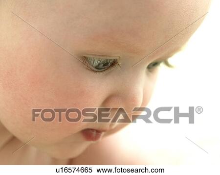 Baby's face close up View Large Photo Image Stock Photography - Baby's face close up. Fotosearch