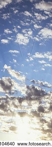 Blue skies with clouds View Large Photo Image Stock Image - Blue skies with clouds. Fotosearch