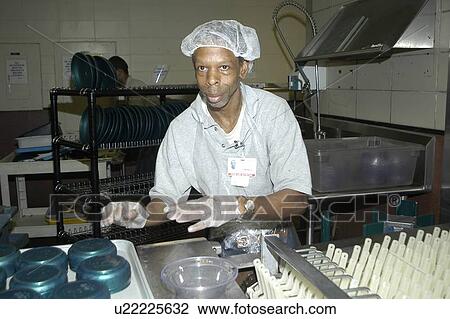 Man with disabilities in a commercial kitchen washing dishes. View Large Photo Image Stock Image - Man with disabilities in a commercial kitchen washing dishes.. Fotosearch