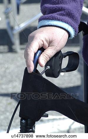 Stock Photo - Hand controls on a walker. Fotosearch