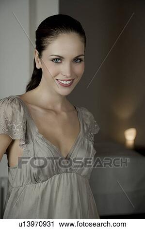 Stock Image - Portrait of a woman. Fotosearch