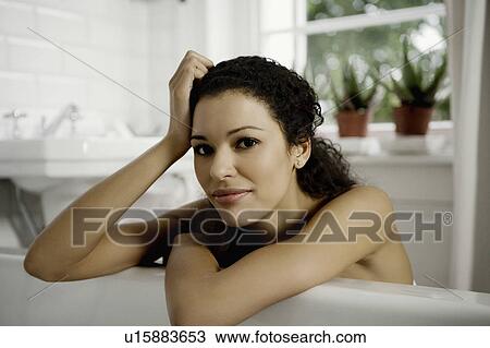 Woman in bath. View Large Photo Image Stock Image - Woman in bath.. Fotosearch