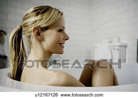 Woman in bath. View Large Photo Image Stock Photograph - Woman in bath.. Fotosearch