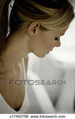 Woman side of face. View Large Photo Image Stock Photo - Woman side of face.. Fotosearch