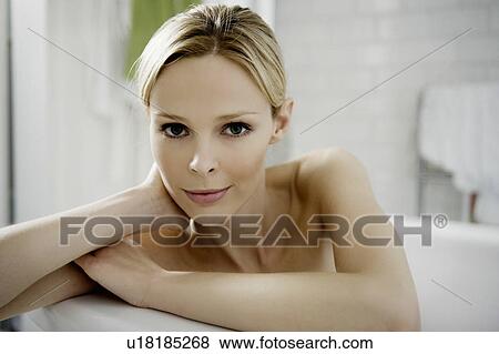 Stock Photo - Woman in bath.. Fotosearch