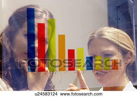 Two young women seen through graph. View Large Photo Image Picture - Two young women seen through graph.. Fotosearch