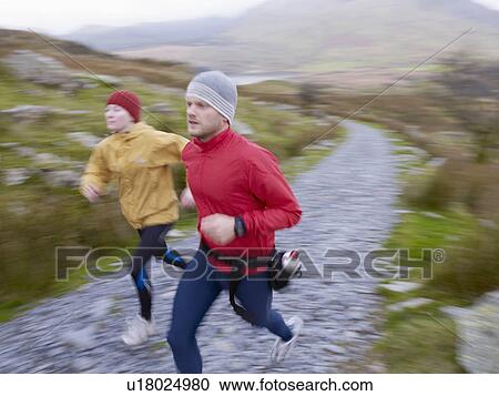 Couple running. View Large Photo Image Stock Image - Couple running.. Fotosearch