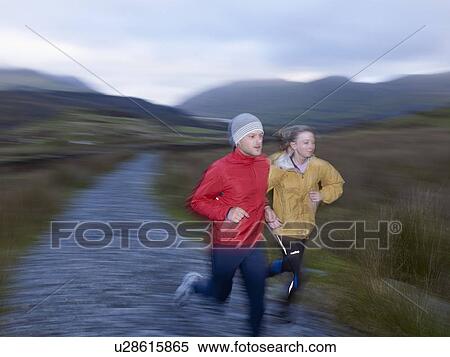 Couple running. View Large Photo Image Stock Photography - Couple running.. Fotosearch