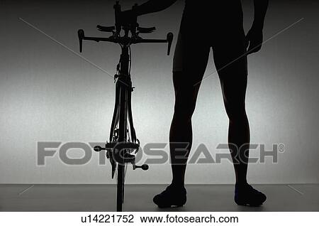 Cyclist with time trial bicycle. View Large Photo Image Stock Image - Cyclist with time trial bicycle.. Fotosearch