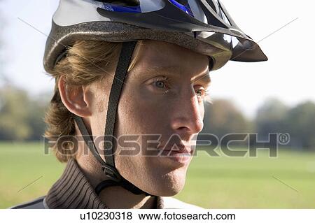Portrait of cyclist with helmet. View Large Photo Image Stock Photo - Portrait of cyclist with helmet.. Fotosearch