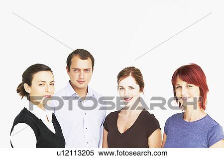 Four business people looking at camera View Large Photo Image Stock Photography - Four business people looking at camera. Fotosearch