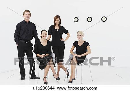 Relaxed group of business people View Large Photo Image Picture - Relaxed group of business people. Fotosearch