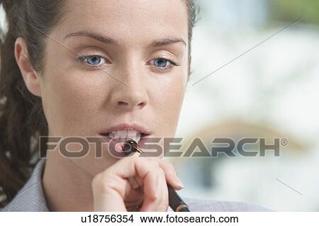 Close-Up portrait of Business woman. View Large Photo Image Picture - Close-Up portrait of Business woman.. Fotosearch
