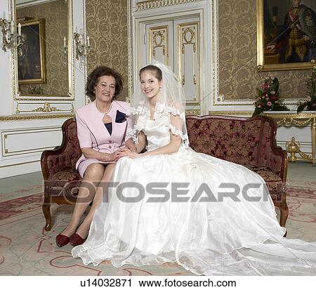 Mother with Bride, smiling, portrait View Large Photo Image Stock Image - Mother with Bride, smiling, portrait. Fotosearch