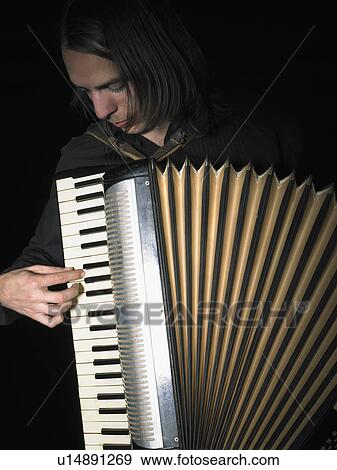 Accordion player in studio. View Large Photo Image Stock Photo - Accordion player in studio.. Fotosearch