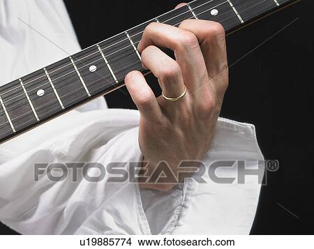 One Electric Guitar Player Close Up On Hand Picture U Fotosearch