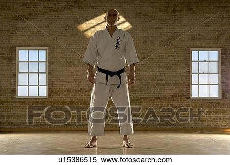 Karate man standing. View Large Photo Image Stock Photography - Karate man standing.. Fotosearch