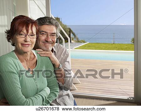 Portrait of mature couple View Large Photo Image Stock Photo - Portrait of mature couple. Fotosearch