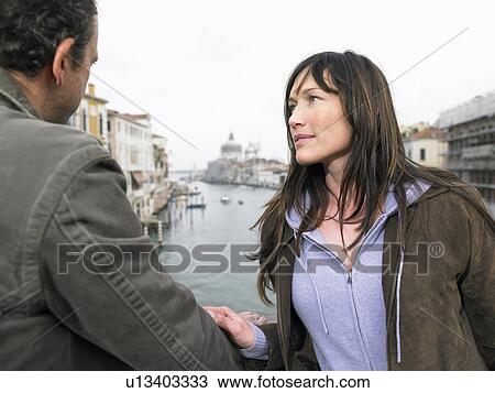 Couple on Academia Bridge. Grand Canal, Venice, Italy. View Large Photo Image Stock Image - Couple on Academia Bridge. Grand Canal, Venice, Italy.. Fotosearch