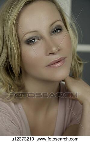 Stock Image - Portrait of a woman. Fotosearch