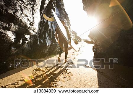 Man walking with surfboard. View Large Photo Image Stock Photo - Man walking with surfboard.. Fotosearch