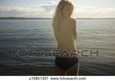 Young woman on diving board. View Large Photo Image Stock Photo - Young woman on diving board.. Fotosearch