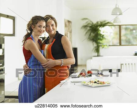 Stock Photography - Portrait of mother and daughter . Fotosearch