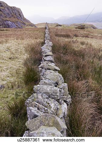 Stock Image - Dry Stone Wall.. Fotosearch