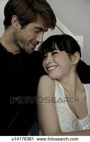 Stock Image - Portrait of a couple. Fotosearch