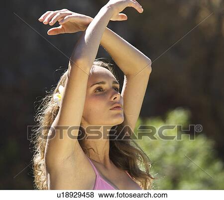 Young woman in a bikini, close-up View Large Photo Image Stock Photo - Young woman in a bikini, close-up. Fotosearch