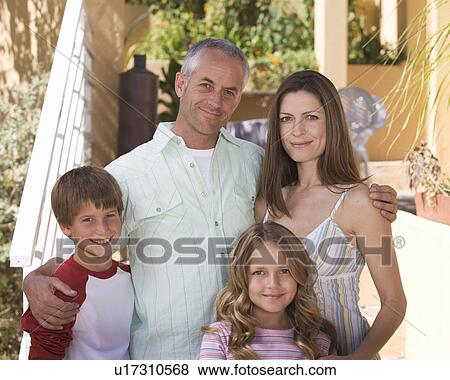 Portrait of a family View Large Photo Image Stock Photo - Portrait of a family. Fotosearch
