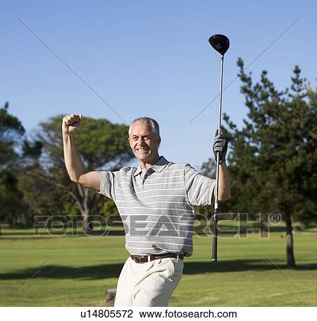 Stock Image - Success on the golf course. Fotosearch
