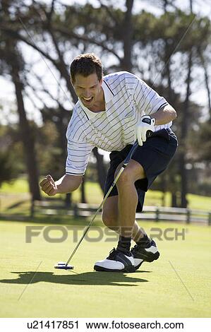 Stock Image - Success on the golf course. Fotosearch