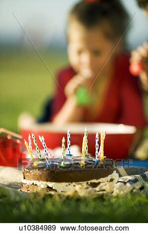 Stock Photo - A birthday picnic. Fotosearch