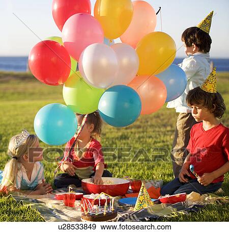 A birthday picnic View Large Photo Image Stock Photo - A birthday picnic. Fotosearch