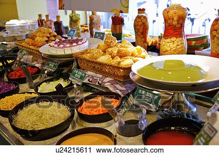 A lot of delicious food showing in the restaurant, Restaurant View Large Photo Image Stock Image - A lot of delicious food showing in the restaurant, Restaurant. Fotosearch