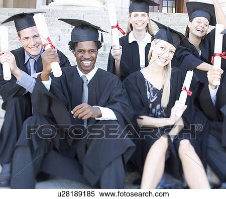A group of graduates celebrating View Large Photo Image Stock Photography - A group of graduates celebrating. Fotosearch
