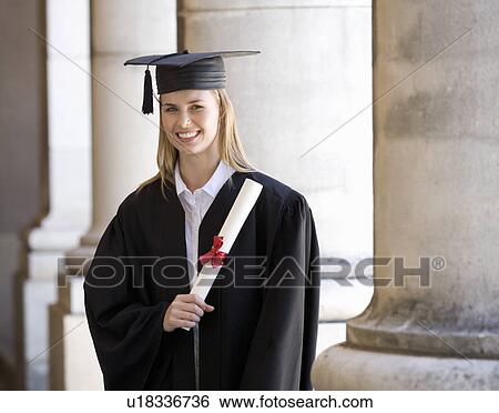Stock Photograph - Portrait of a graduate. Fotosearch