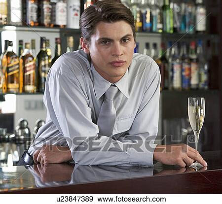 Portrait of a barman View Large Photo Image Stock Photo - Portrait of a barman. Fotosearch