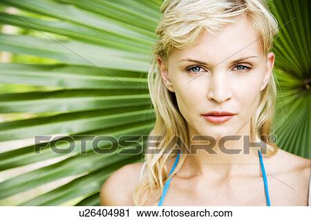 Beauty portrait of a woman in a tropical setting. View Large Photo Image Stock Image - Beauty portrait of a woman in a tropical setting.. Fotosearch