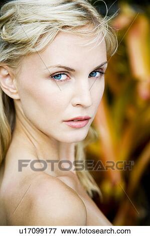 Beauty portrait of a woman in a tropical setting. View Large Photo Image Stock Photo - Beauty portrait of a woman in a tropical setting.. Fotosearch
