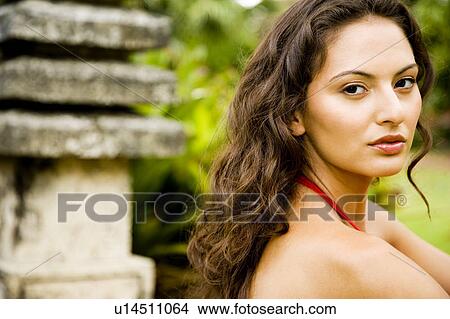 Beauty portrait of a woman in an oriental garden View Large Photo Image Picture - Beauty portrait of a woman in an oriental garden. Fotosearch