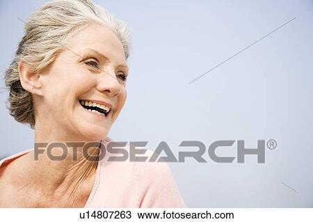 Stock Image - Portrait of a senior woman. Fotosearch