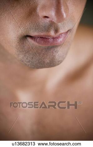 Close up of a young man's jaw line View Large Photo Image Stock Image - Close up of a young man's jaw line. Fotosearch