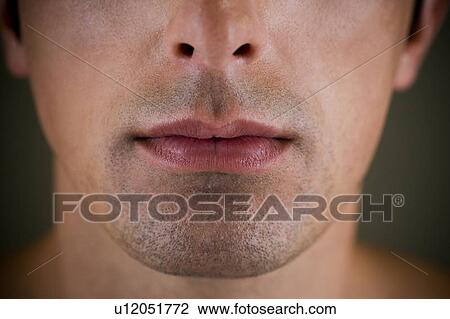 Portrait of a young man's mouth and jaw line View Large Photo Image Stock Image - Portrait of a young man's mouth and jaw line. Fotosearch