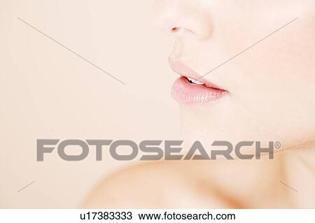 Detail of young woman's face showing mouth and chin View Large Photo Image Stock Image - Detail of young woman's face showing mouth and chin. Fotosearch