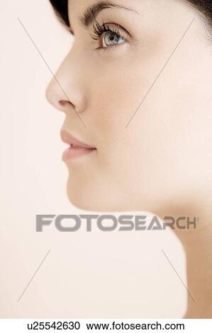 Profile of young woman's face View Large Photo Image Stock Image - Profile of young woman's face. Fotosearch