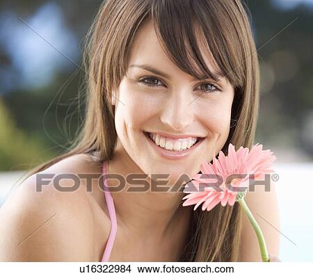 Picture - Portrait of a young woman. Fotosearch